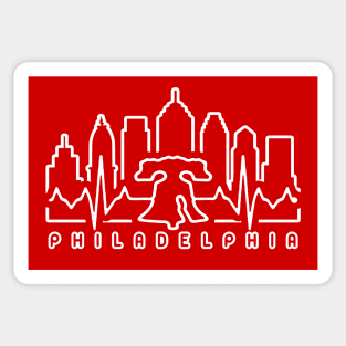 Philadelphia Skyline EKG PHILADELPHIA fan art Philly fan favorite Sticker